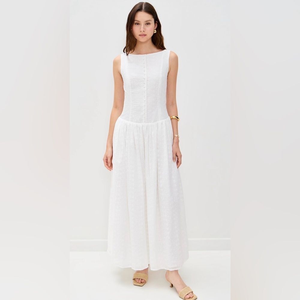 Runaway the Label White Nevah Maxi Dress Size Small